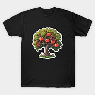 Apples Bloom Flora Vintage Meadow Leaf T-Shirt